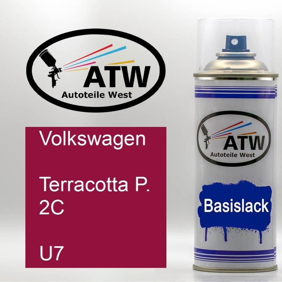 Volkswagen, Terracotta P. 2C, U7: 400ml Sprühdose, von ATW Autoteile West.